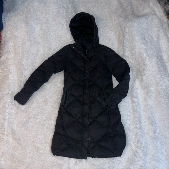 The North Face Dark Gray / Black 550 Down Full Length Winter Coat size Smalll - Picture 2 of 8
